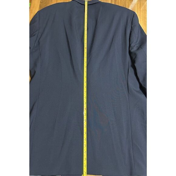 Alan Flusser Wool 2 Gold Button Blazer 44L Blue - Picture 10 of 10